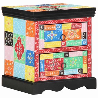 Éjjeliszekrény 2 pcs sokszínű 40 x 35 x 45 cm tömör mangófát