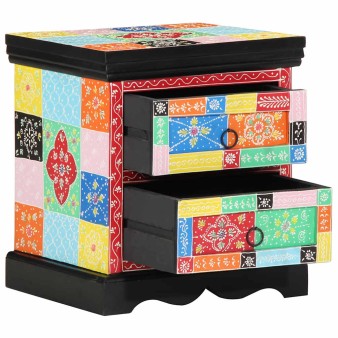 Éjjeliszekrény 2 pcs sokszínű 40 x 35 x 45 cm tömör mangófát