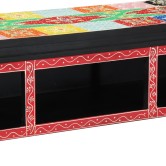 Tv szekrény polcokkal sokszínű 100 x 30 x 22 cm faanyag