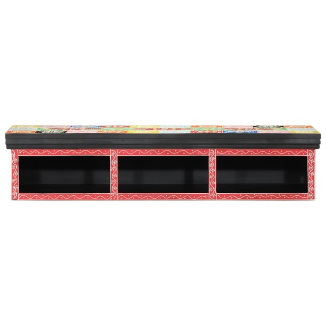 Tv szekrény polcokkal sokszínű 100 x 30 x 22 cm faanyag