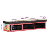 Tv szekrény polcokkal sokszínű 100 x 30 x 22 cm faanyag