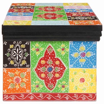 Tv szekrény fiókkal sokszínű 60 x 30 x 24 cm tömör mangófa