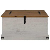 Fehér tömör fenyőfa halden tárolószekrény 91x91x47 cm