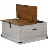 Fehér tömör fenyőfa halden tárolószekrény 91x91x47 cm