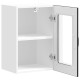 Konyhai fali szekrény üvegajtóval lucca fehér