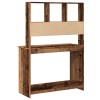 Antik fa színű szerelt fa íróasztal polcokkal 102 x 45 x 148 cm