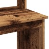 Antik fa színű szerelt fa íróasztal polcokkal 102 x 45 x 148 cm