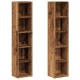 2 db antik fa színű szerelt fa cd-tartó szekrény 21x16x93,5 cm 2 db antik fa színű szerelt fa cd-tartó szekrény 21x16x93,5 cm
