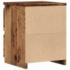 2 db antik fa színű szerelt fa éjjeliszekrény 30 x 30 x 40 cm