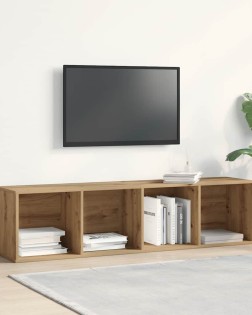 Tv szekrény artisan tölgy 120x34x37 cm műanyag fa