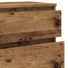 Antik fa színű szerelt fa fiókos szekrény 60 x 36 x 103 cm