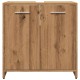 Kézműves tölgy színű szerelt fa mosdószekrény 60x33x60 cm