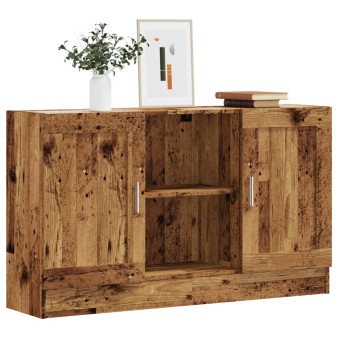 Antik fa színű szerelt fa tálalószekrény 120 x 30,5 x 70 cm