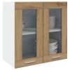 “lyon” konyhai fali szekrény üvegajtóval kézműves tölgy