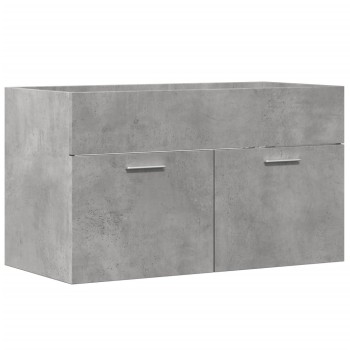 Betonszürke szerelt fa fürdőszobai mosdószekrény 90x38,5x46 cm