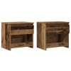 2 db antik fa forgácslap éjjeliszekrény 40 x 30 x 39 cm
