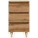 2 db kézműves tölgy színű szerelt fa éjjeliszekrény 40x35x69 cm