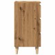 2 db kézműves tölgy színű szerelt fa éjjeliszekrény 40x35x69 cm