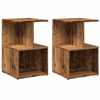 Éjjeliszekrények 2 db régi fa 35x35x55 cm gépesített fa