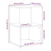 Éjjeliszekrények 2 db régi fa 35x35x55 cm gépesített fa Éjjeliszekrények 2 db régi fa 35x35x55 cm gépesített fa