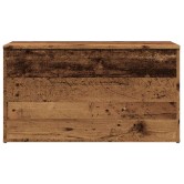 Antik fa színű szerelt fa tárolóláda 84 x 42 x 46 cm Antik fa színű szerelt fa tárolóláda 84 x 42 x 46 cm