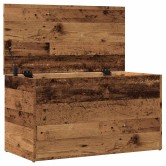 Antik fa színű szerelt fa tárolóláda 84 x 42 x 46 cm Antik fa színű szerelt fa tárolóláda 84 x 42 x 46 cm