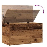 Antik fa színű szerelt fa tárolóláda 84 x 42 x 46 cm Antik fa színű szerelt fa tárolóláda 84 x 42 x 46 cm