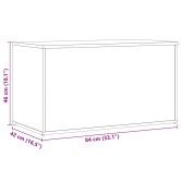 Antik fa színű szerelt fa tárolóláda 84 x 42 x 46 cm Antik fa színű szerelt fa tárolóláda 84 x 42 x 46 cm
