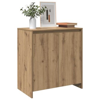 Kézműves tölgy színű szerelt fa tálalószekrény 70x41x75 cm