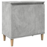 Betonszürke szerelt fa mosdószekrény 58x33x60 cm