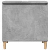 Betonszürke szerelt fa mosdószekrény 58x33x60 cm