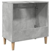 Betonszürke szerelt fa mosdószekrény 58x33x60 cm