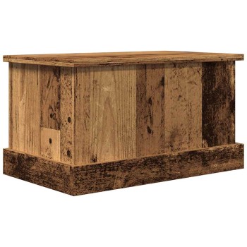 Antik fa színű szerelt fa tárolódoboz 30 x 50 x 28 cm