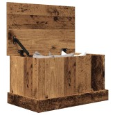 Antik fa színű szerelt fa tárolódoboz 30 x 50 x 28 cm