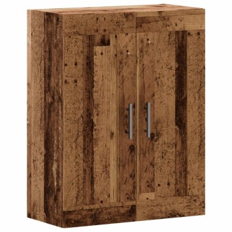Antik fa színű szerelt fa fali szekrény 69,5 x 34 x 90 cm