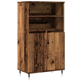 Antik fa színű szerelt fa magasszekrény 60 x 36 x 110 cm