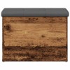 Antik fa szerelt fa tárolópad 62x42x45 cm