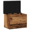Antik fa szerelt fa tárolópad 62x42x45 cm