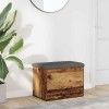 Antik fa szerelt fa tárolópad 62x42x45 cm