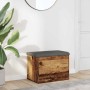 Antik fa szerelt fa tárolópad 62x42x45 cm