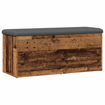 Antik fa szerelt fa tárolópad 102x42x45 cm
