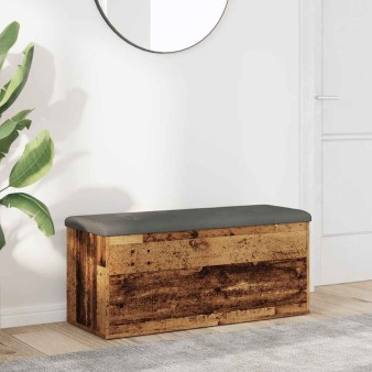 Antik fa szerelt fa tárolópad 102x42x45 cm