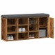 Antik fa szerelt fa cipőtároló pad 102x32x50 cm