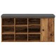 Antik fa szerelt fa cipőtároló pad 102x32x50 cm