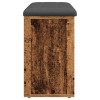 Antik fa szerelt fa cipőtároló pad 102x32x50 cm