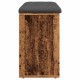 Antik fa szerelt fa cipőtároló pad 102x32x50 cm