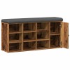 Antik fa szerelt fa cipőtároló pad 102x32x50 cm