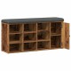 Antik fa szerelt fa cipőtároló pad 102x32x50 cm