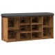 Antik fa szerelt fa cipőtároló pad 102x32x50 cm
