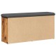 Antik fa szerelt fa cipőtároló pad 102x32x50 cm